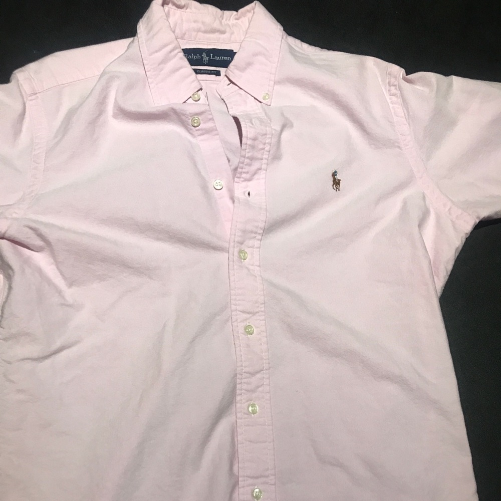 Ralph lauren polo size large! 100% cotton pink!